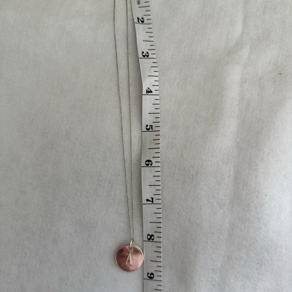 Sterling Silver‎ Engraved Initial A Disc Pendant with Silver 16 Necklace - Picture 8 of 8